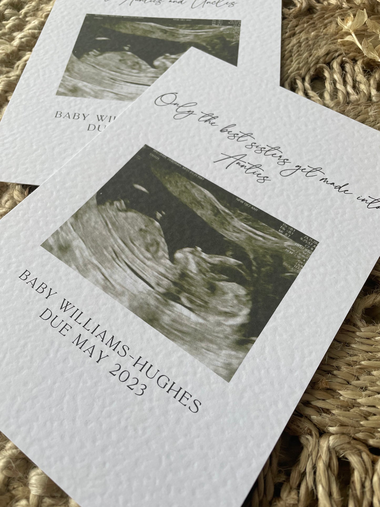 Personalised We're Expecting Baby Announcement Card
