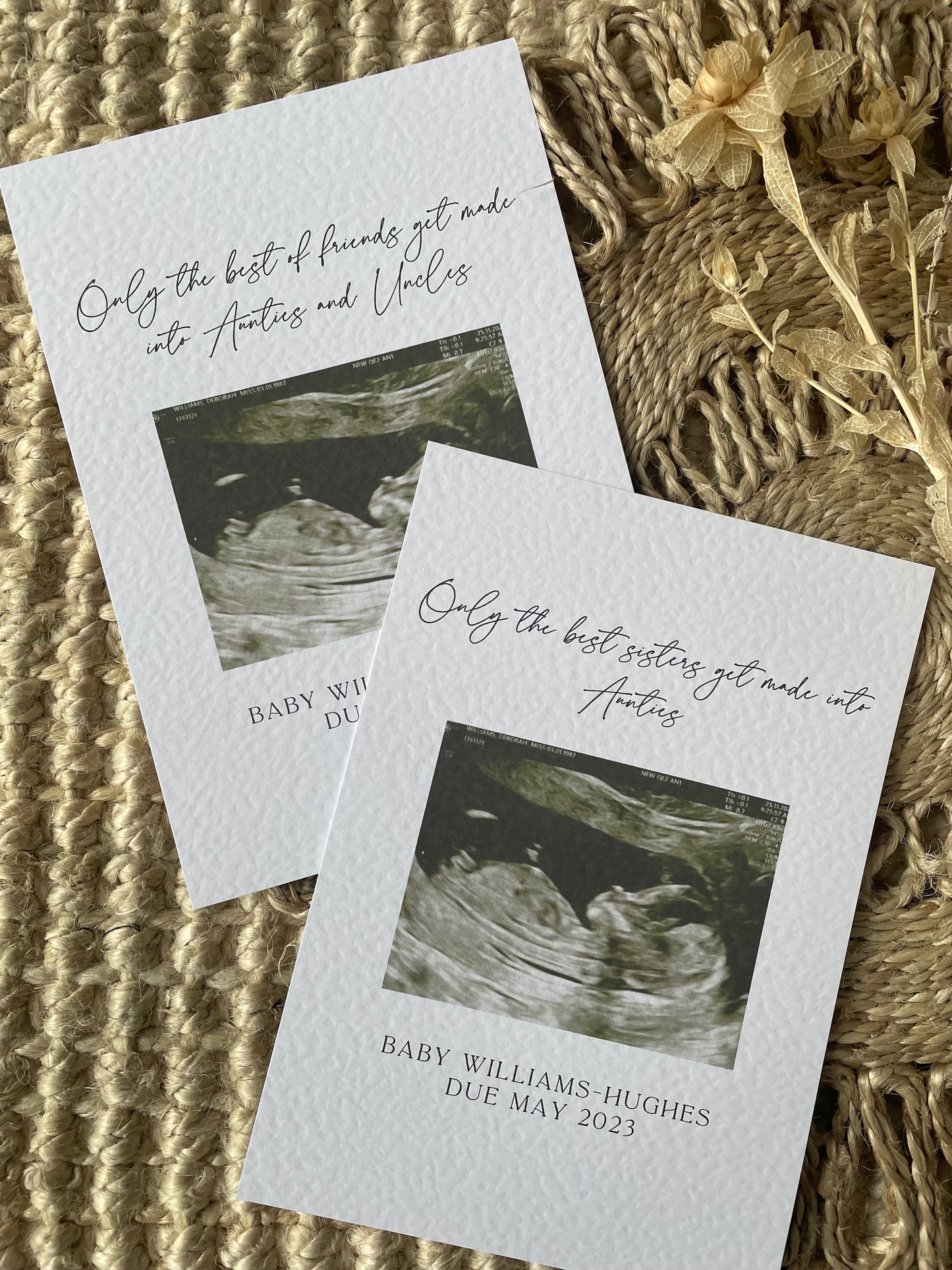 Personalised We're Expecting Baby Announcement Card
