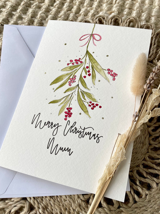 Mistletoe Christmas Card