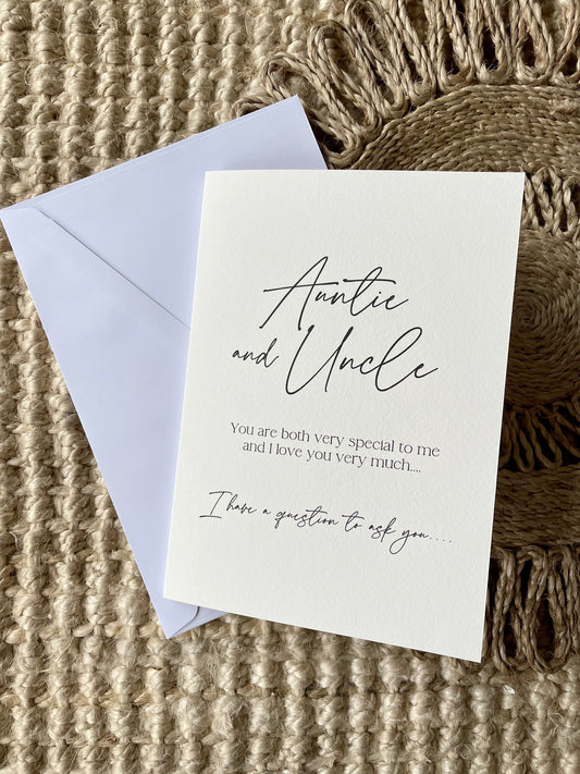 Personalised Will You Be My Legal Guardians / Godparents Card