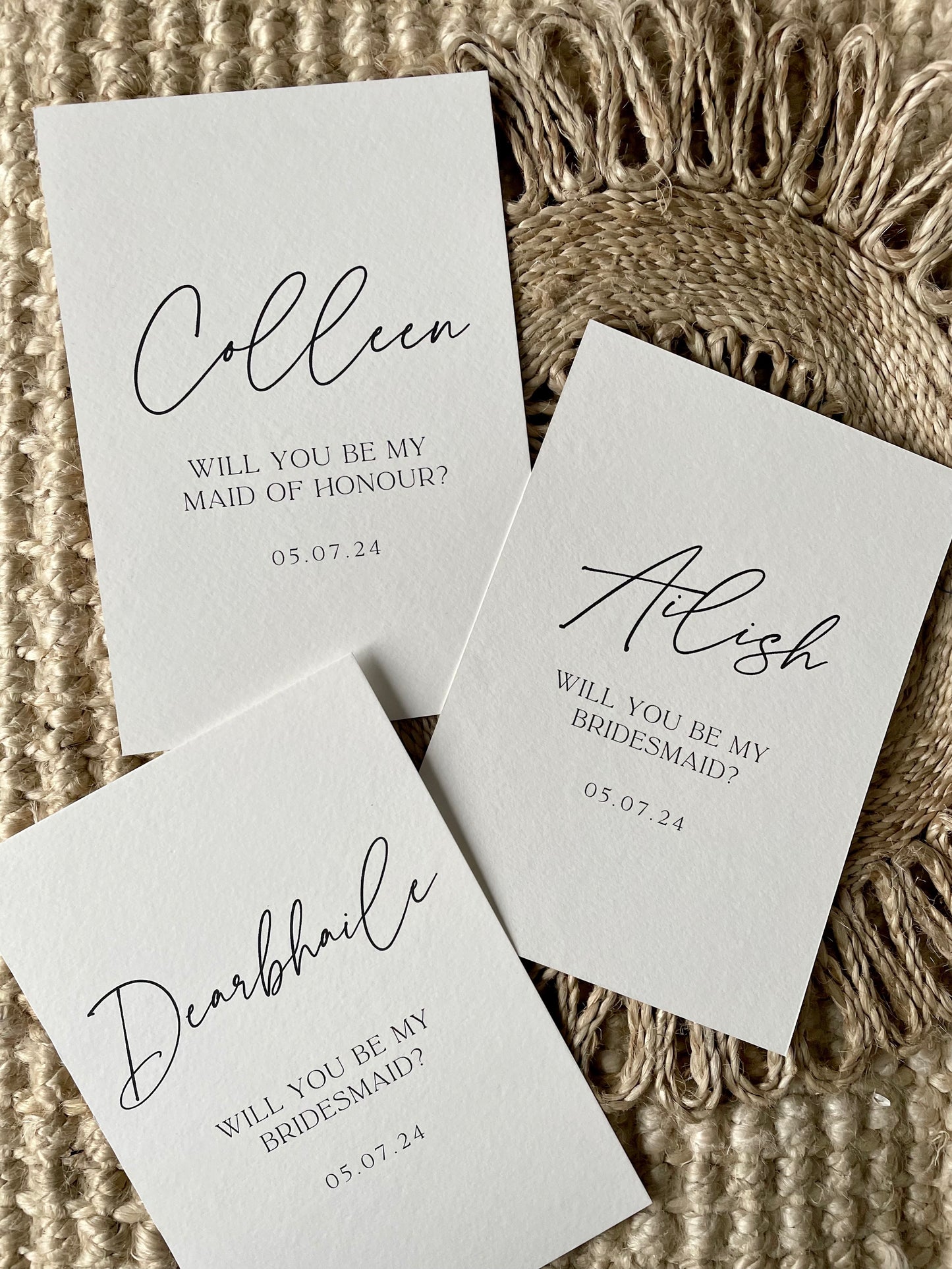 Personalised Minimalistic Bridesmaid Proposal Card