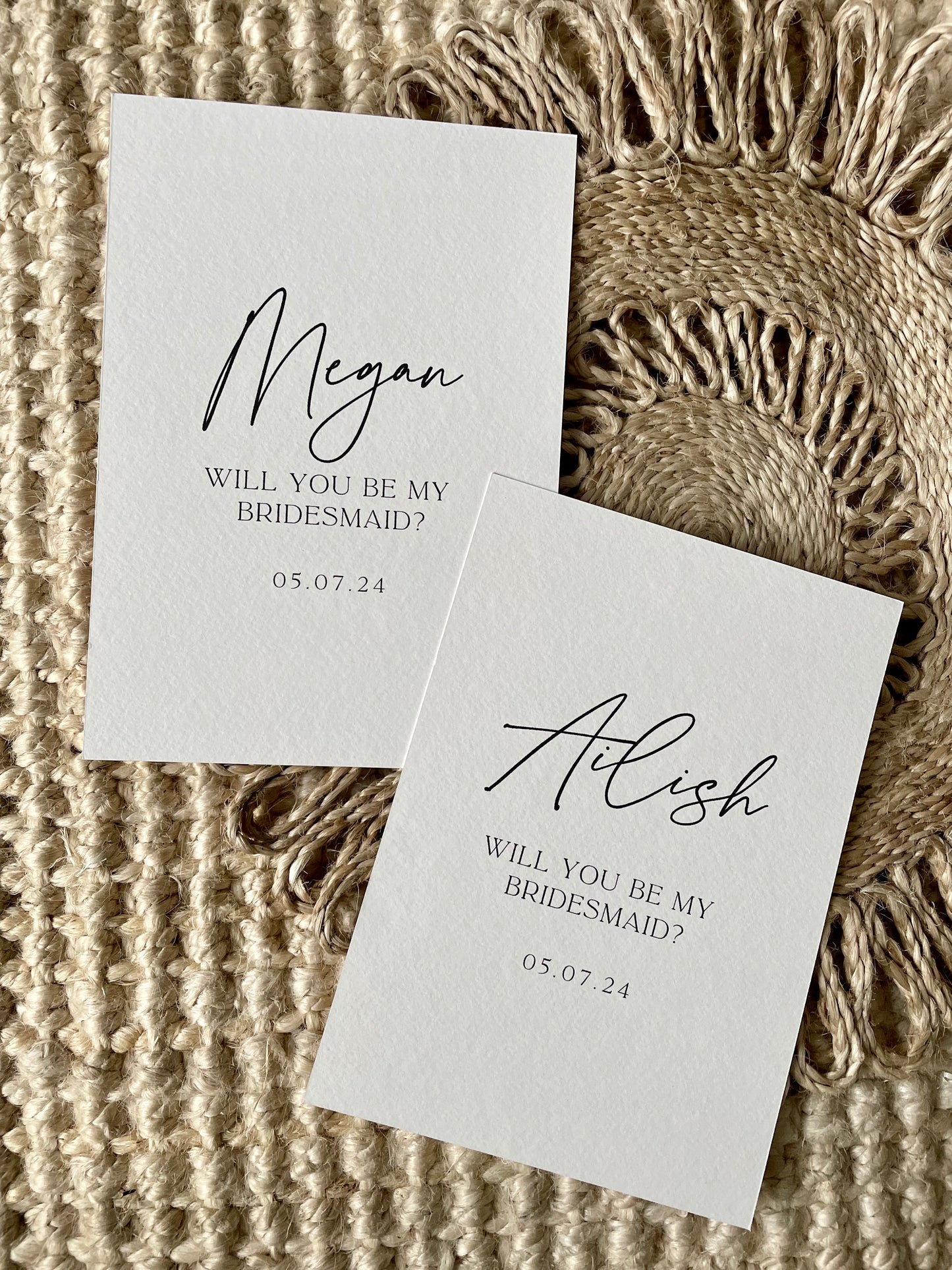 Personalised Minimalistic Bridesmaid Proposal Card