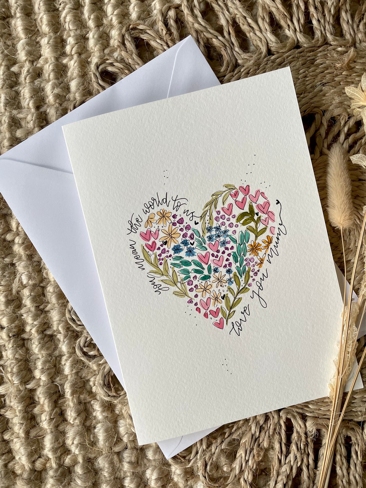 Personalised Floral Heart Occasion Card