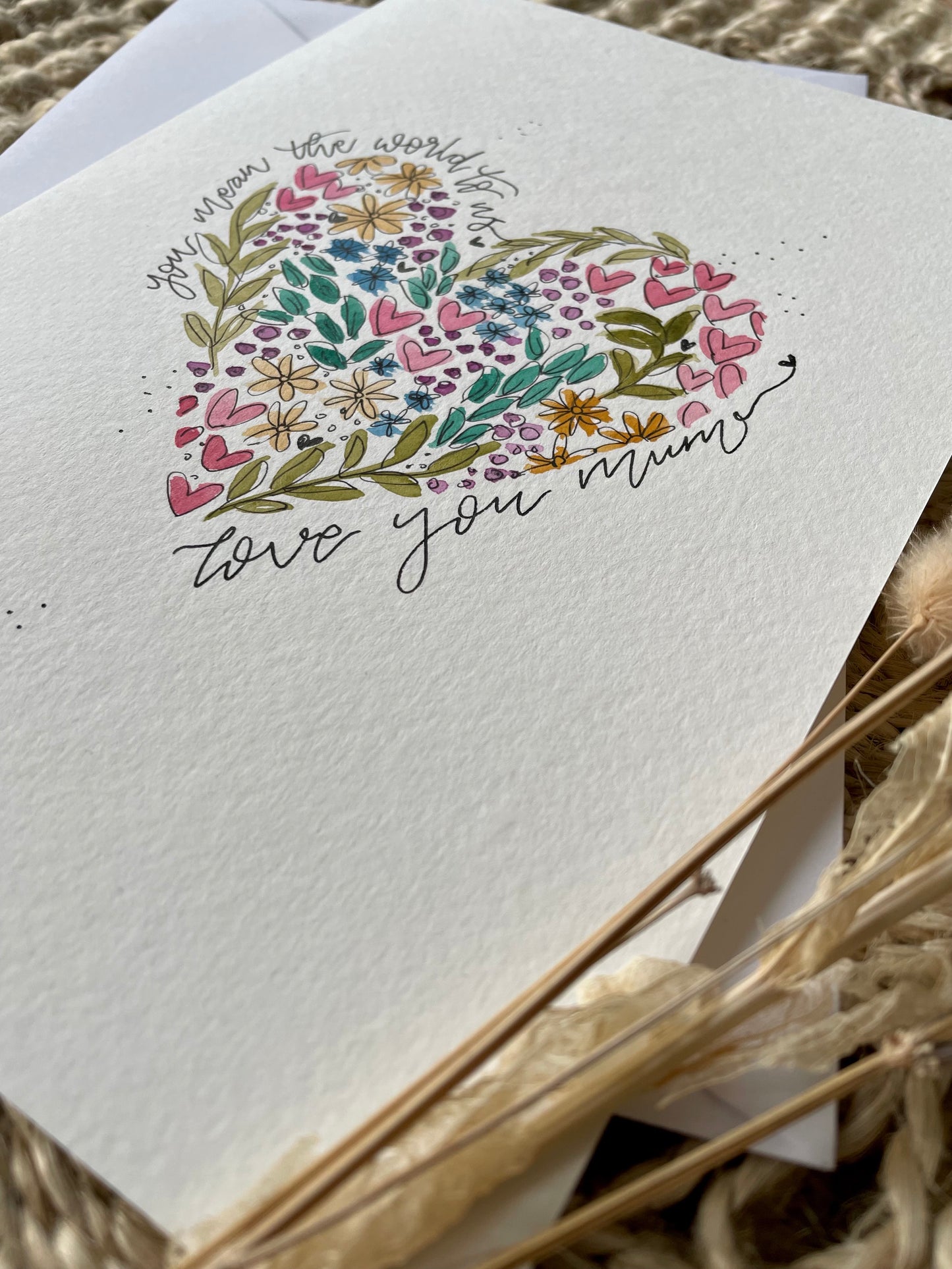 Personalised Floral Heart Occasion Card
