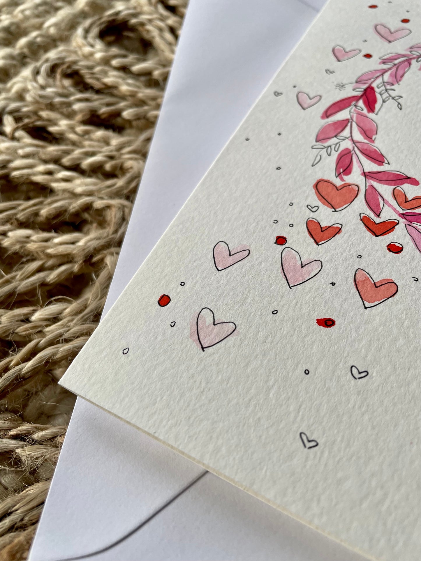 Personalised Pink Wreath Valentine's Day Card