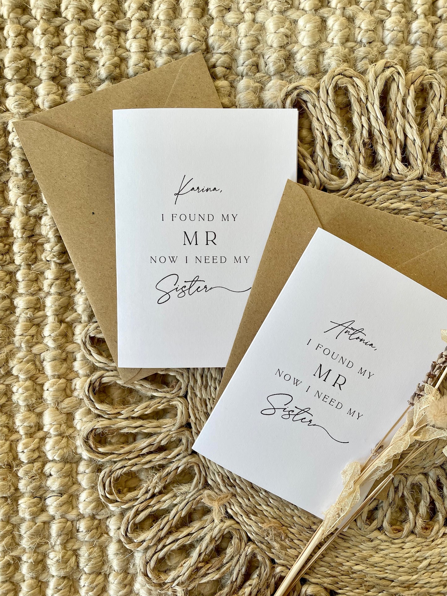 Custom I Found My Mr Now I Need My Sister Bridesmaid Proposal Card