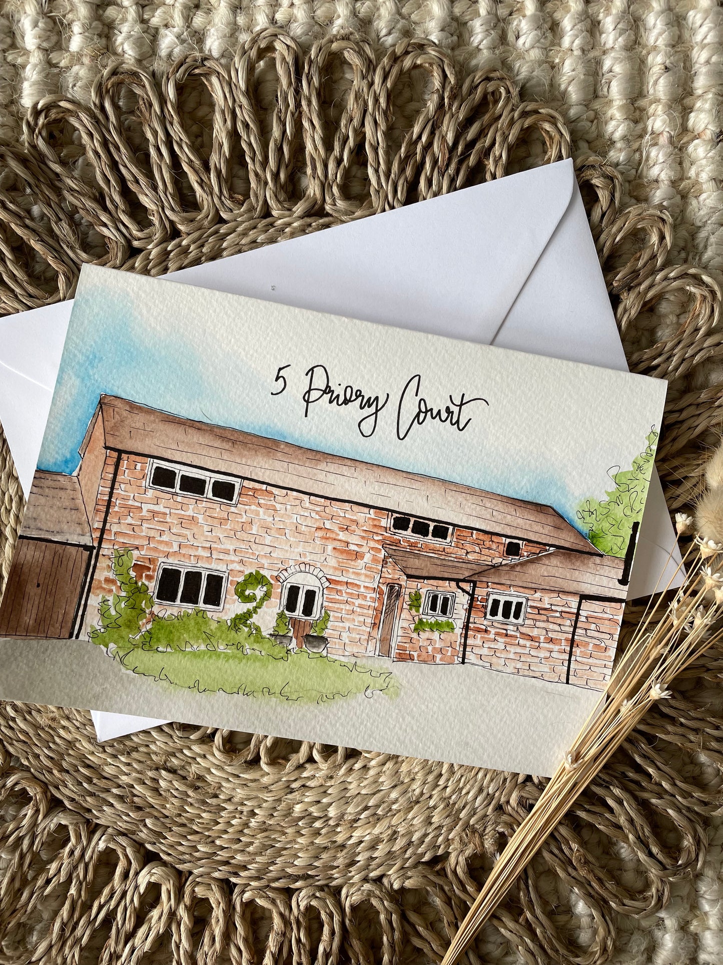 Home Portrait Painted Card