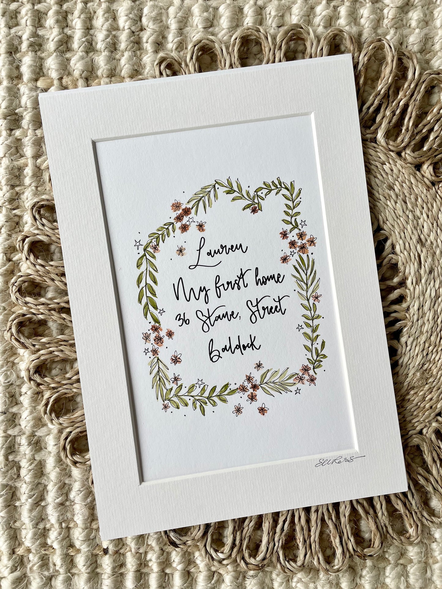 Personalised Botanical House Watercolour Illustration