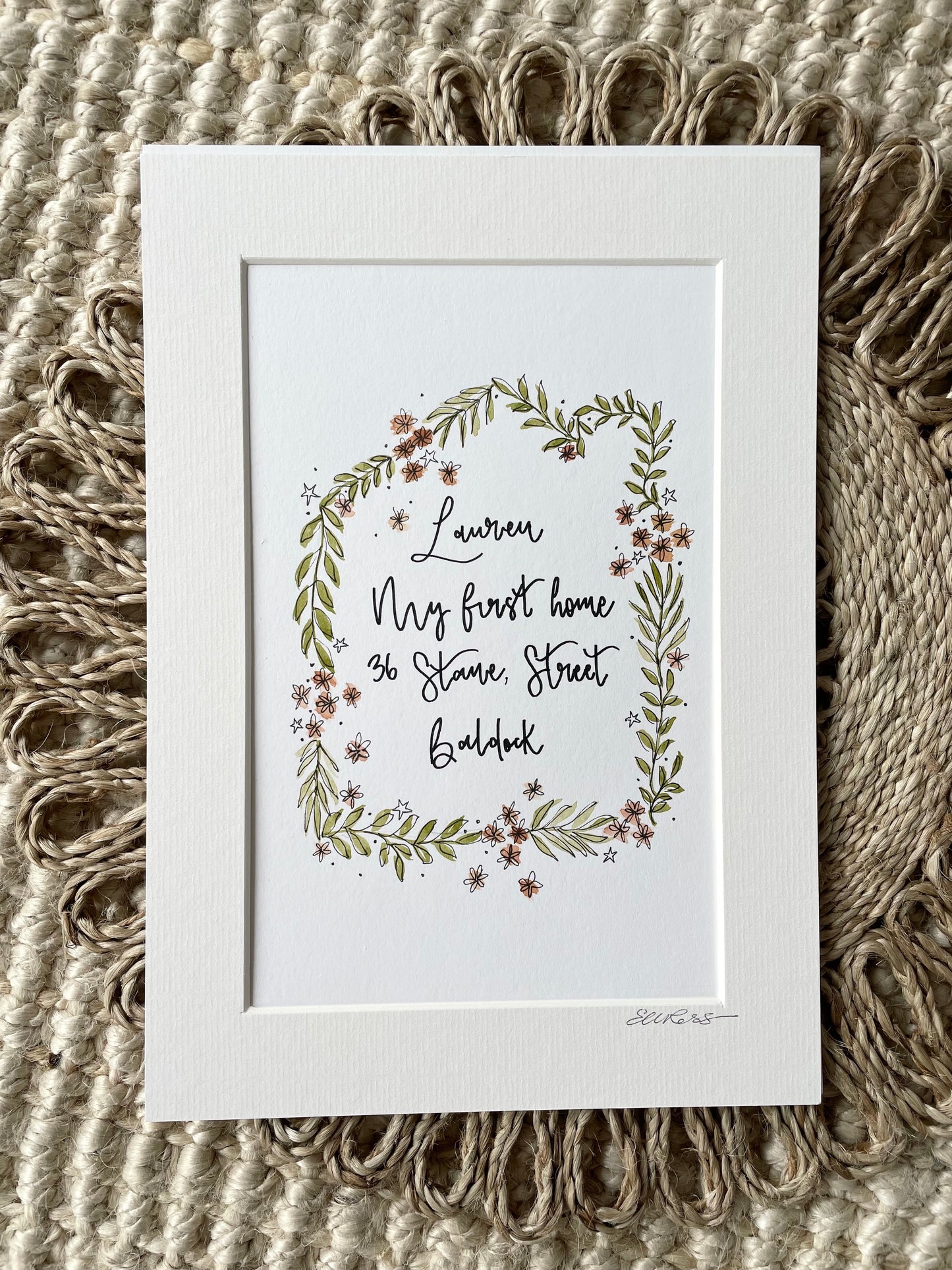 Personalised Botanical House Watercolour Illustration