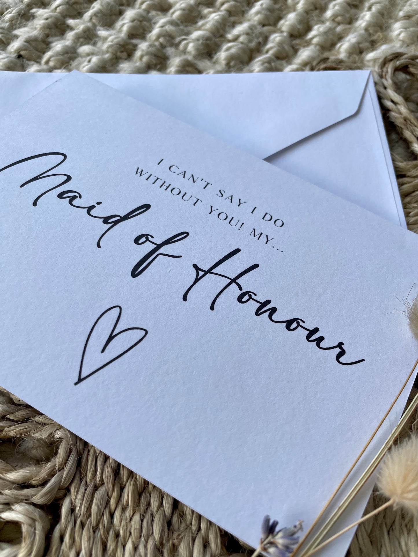 Will You Be My Maid Of Honour Card