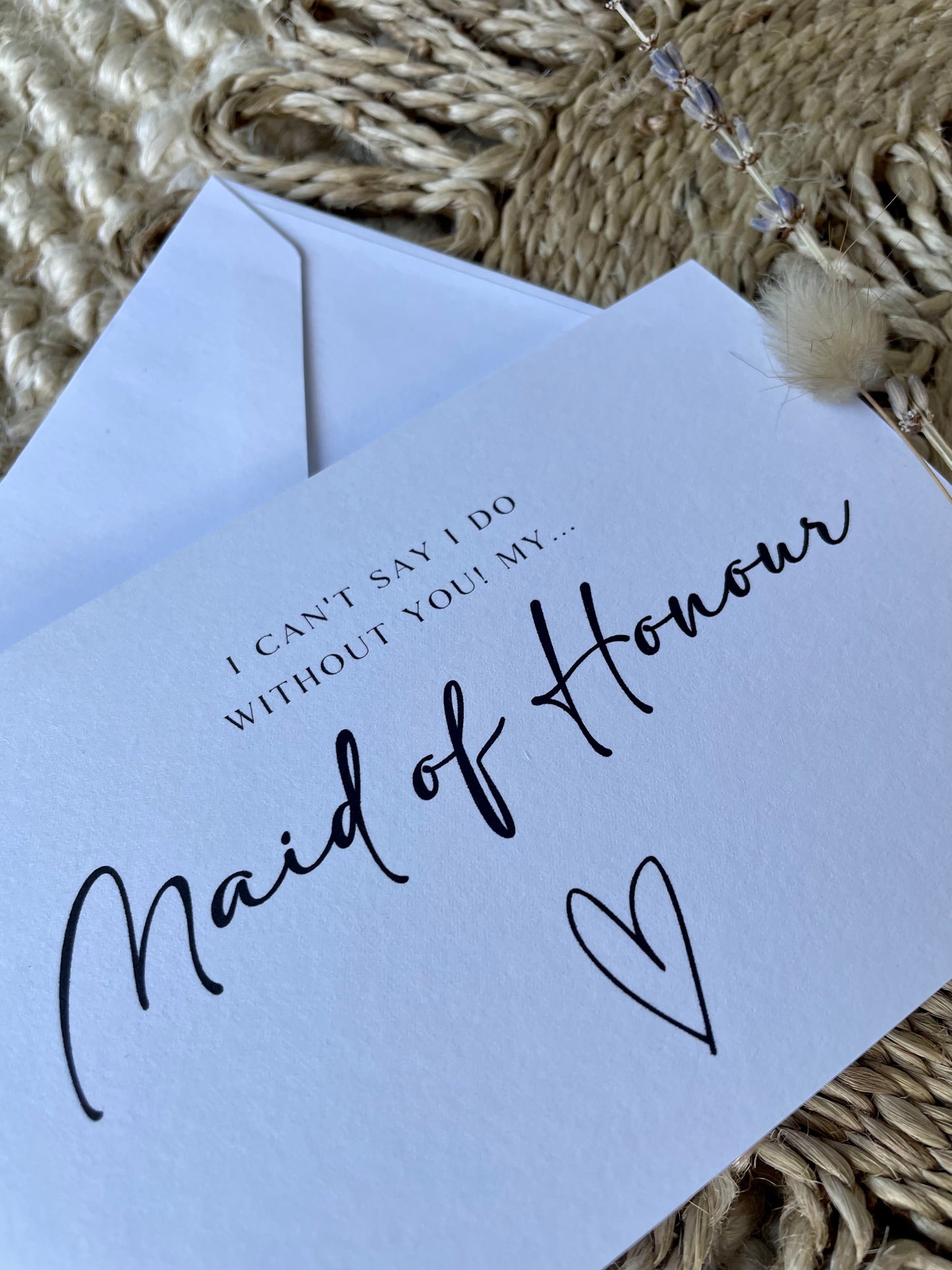 Will You Be My Maid Of Honour Card