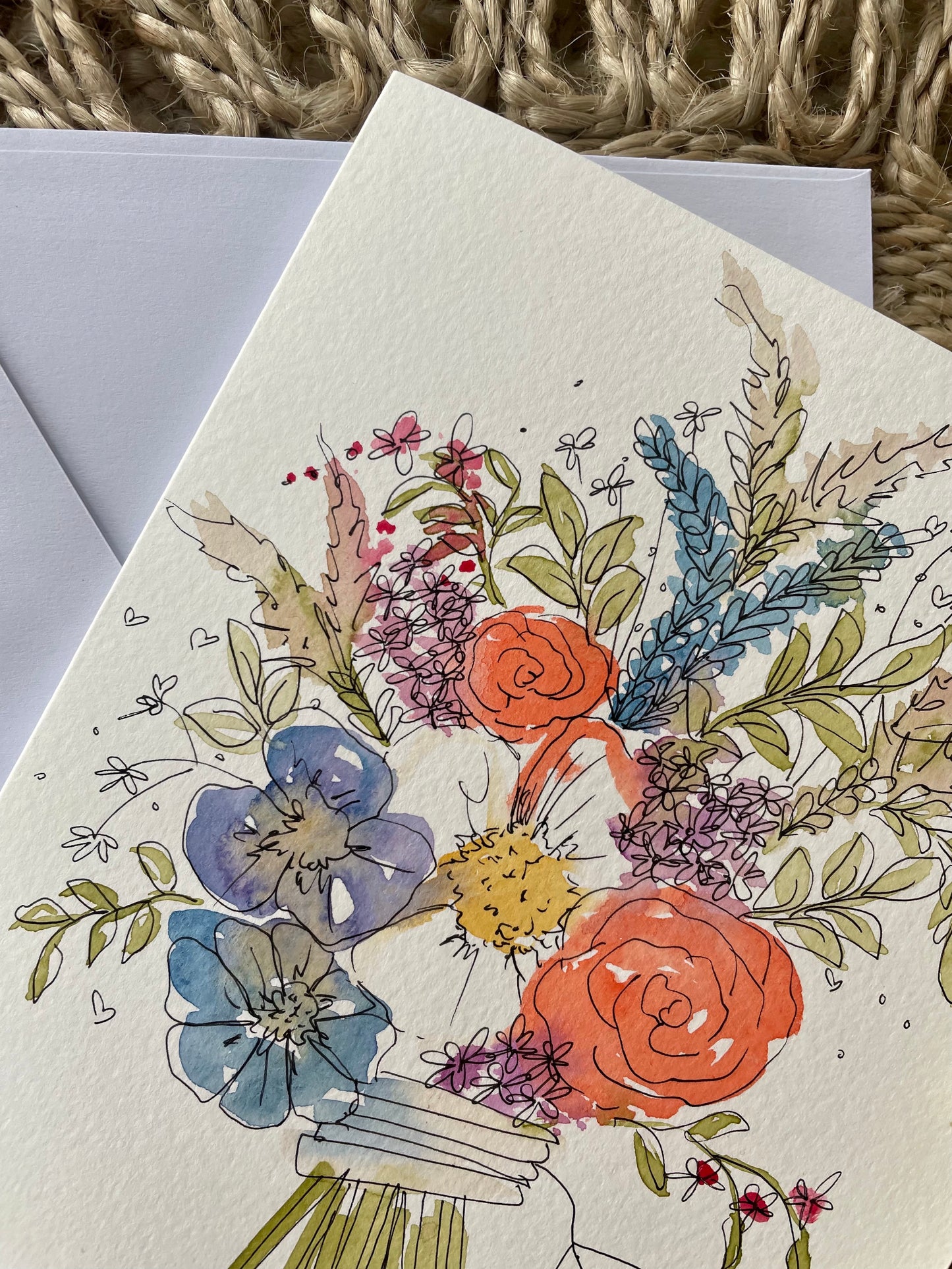 Personalised Multi Floral Bouquet Mother's Day Card