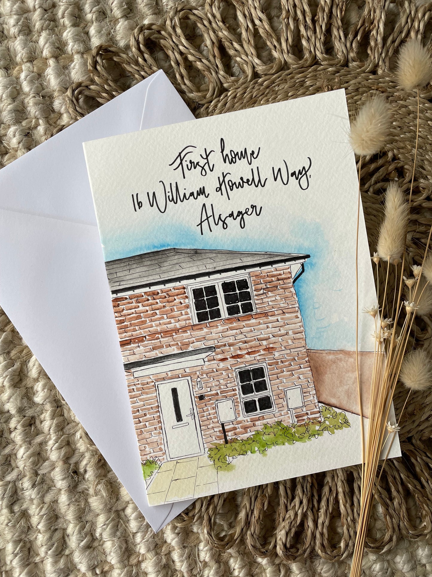 Home Portrait Painted Card