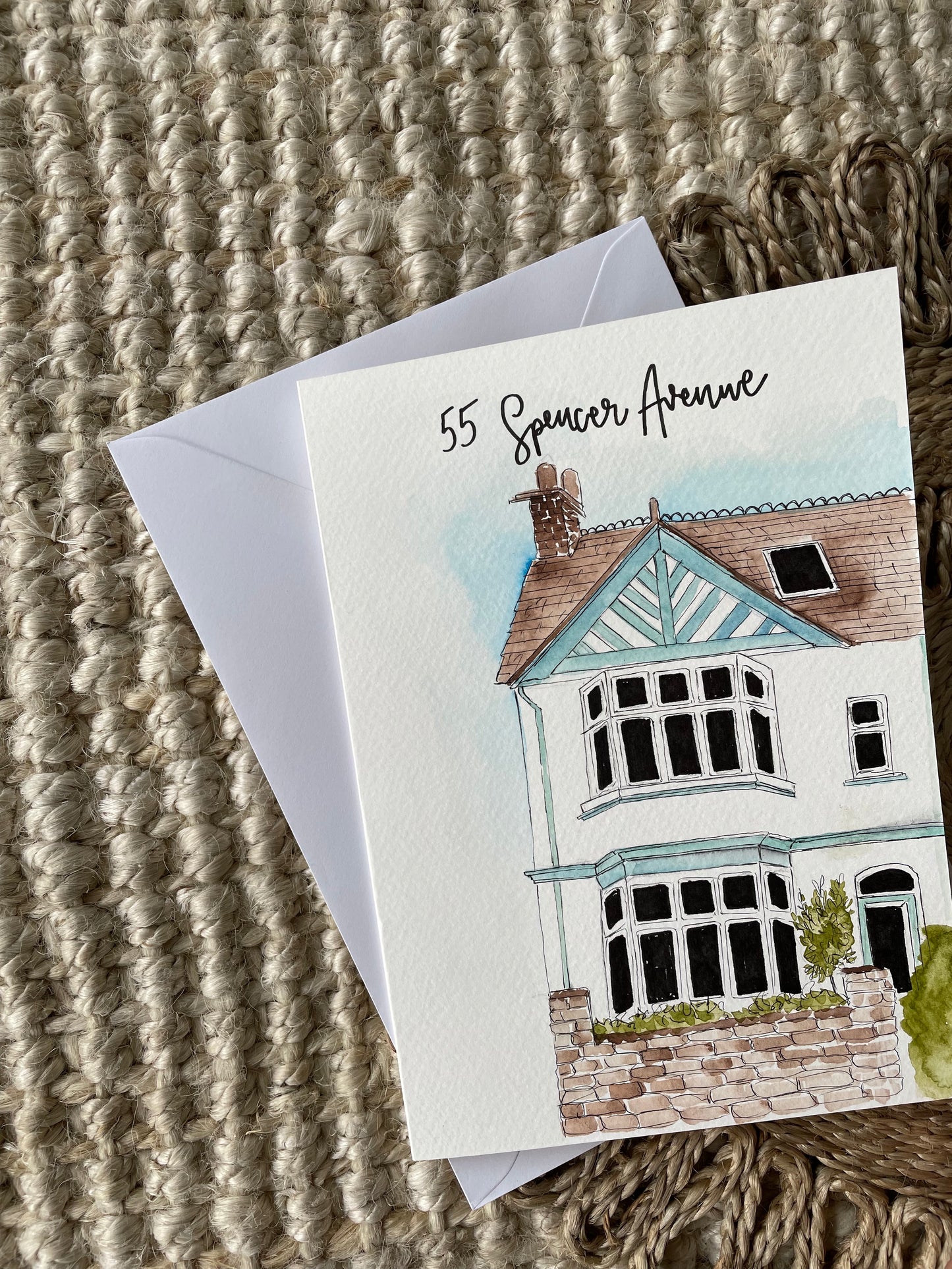 Home Portrait Painted Card