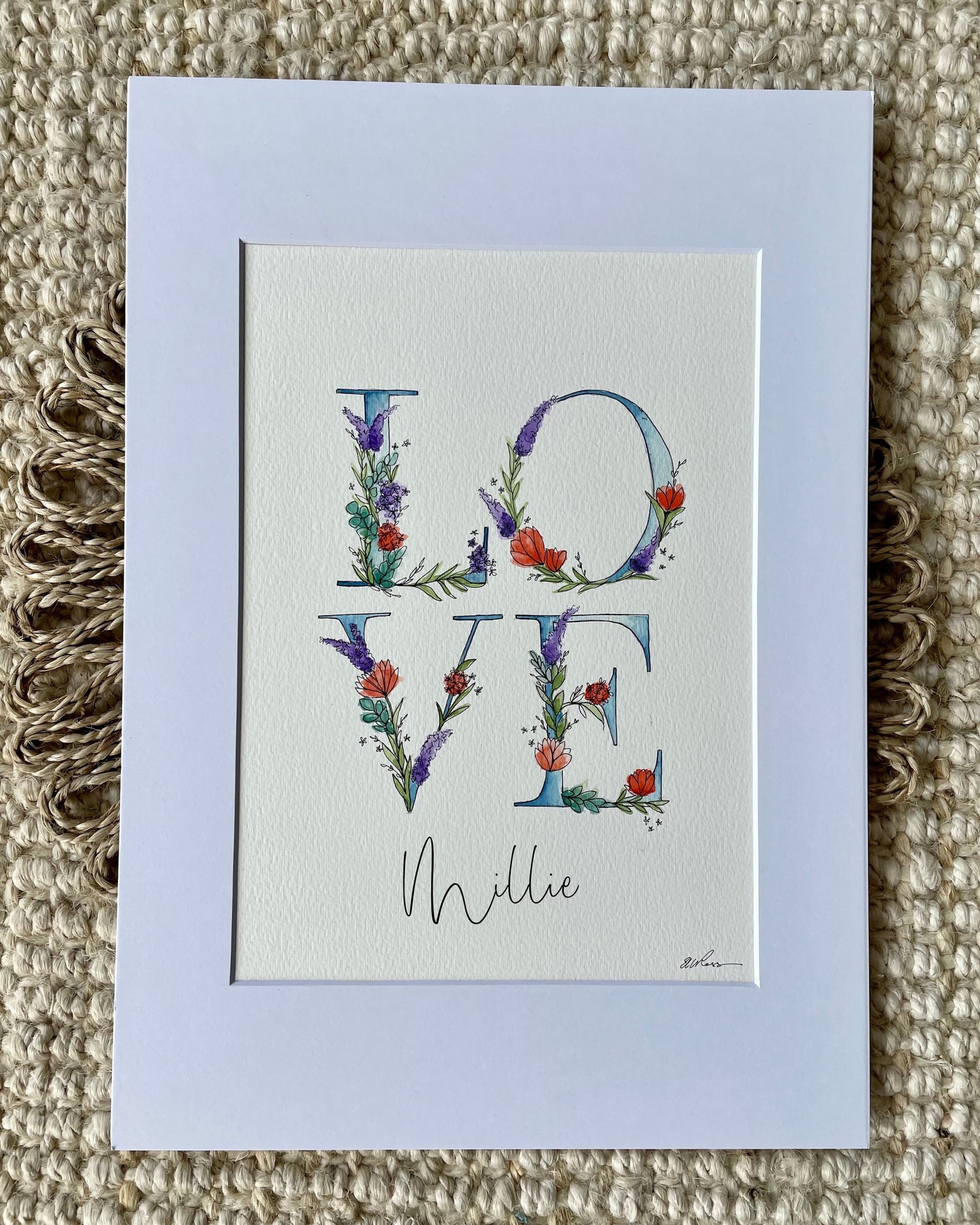 LOVE Floral Illustration