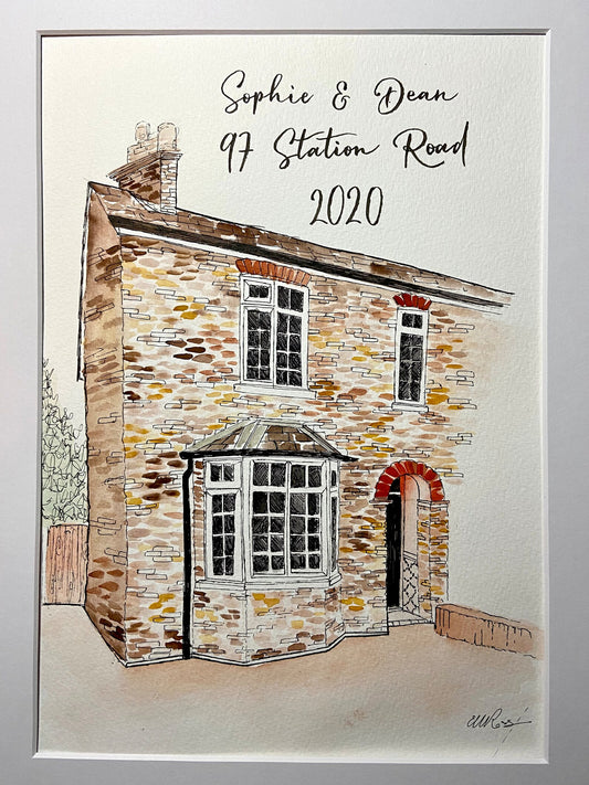 Home Portrait Painted Illustration