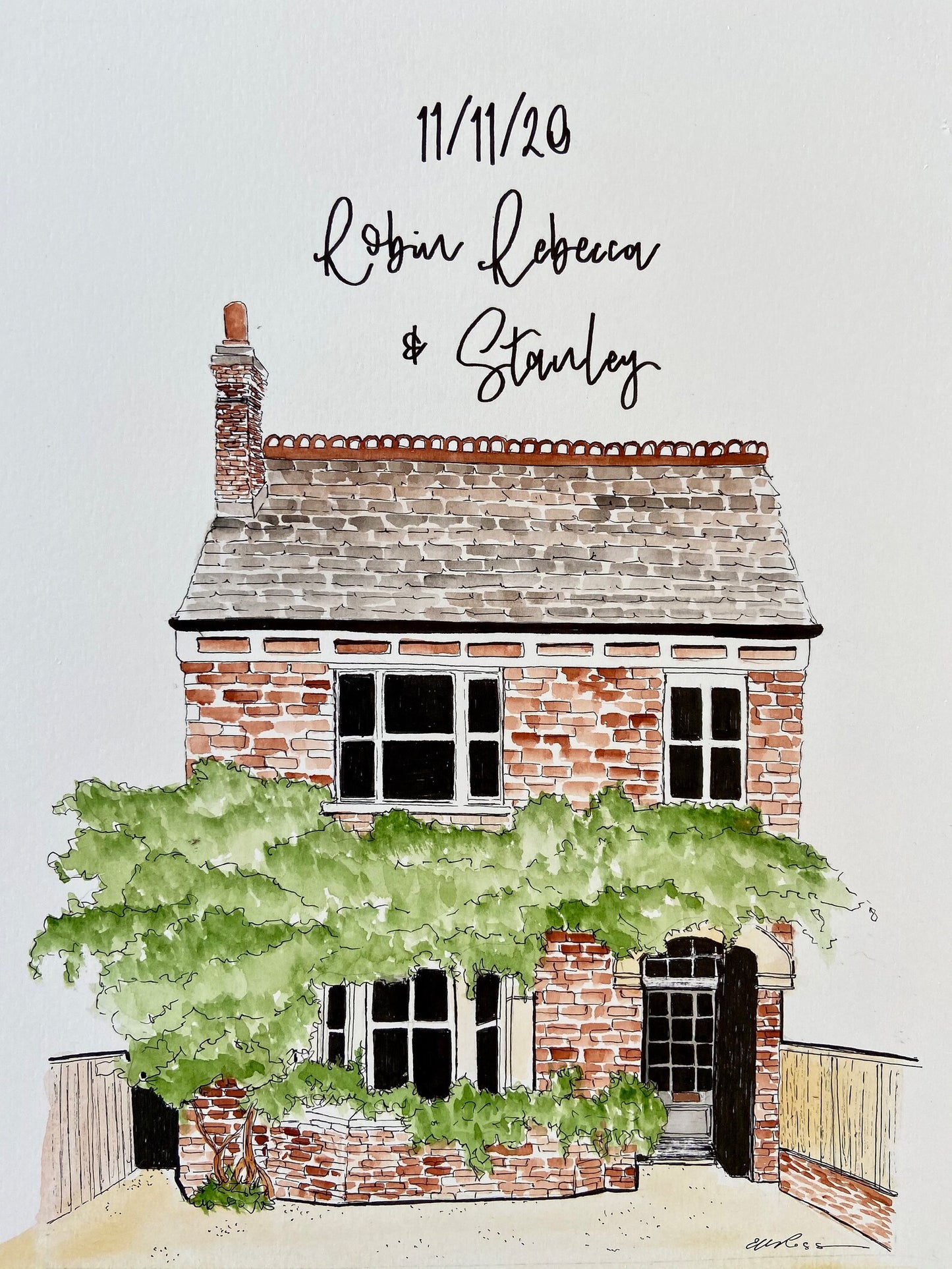 Home Portrait Painted Illustration