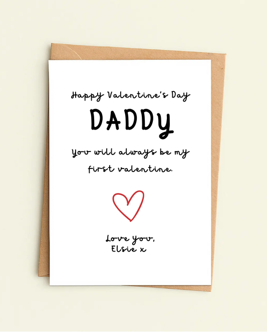 Personalised Parent First Valentine Card