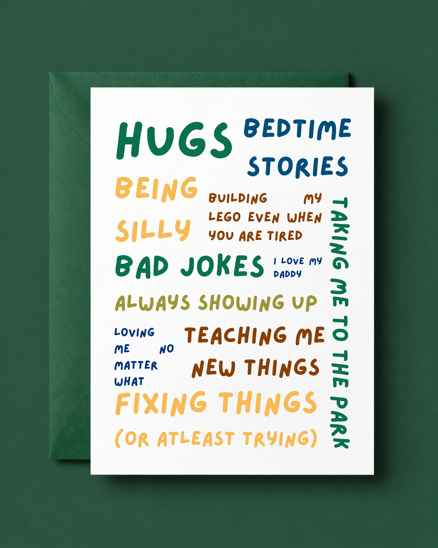 Custom Reasons I Love My Daddy Card