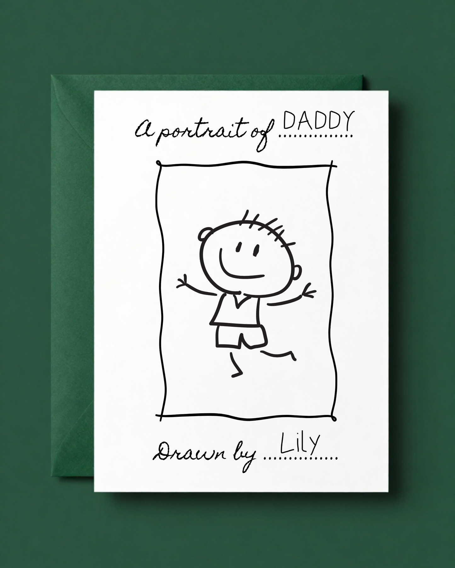 Portrait Of Daddy Father's Day Card