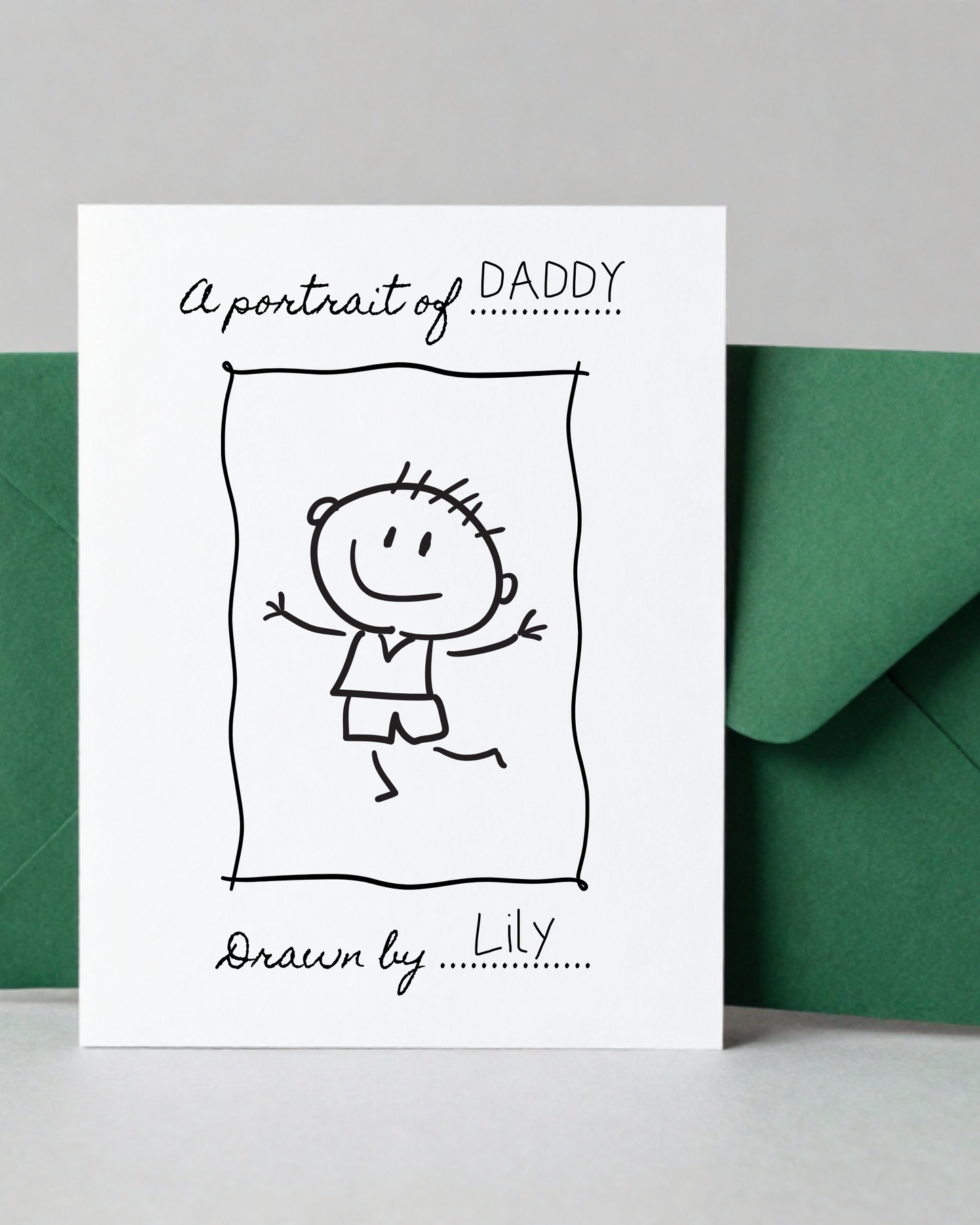 Portrait Of Daddy Father's Day Card