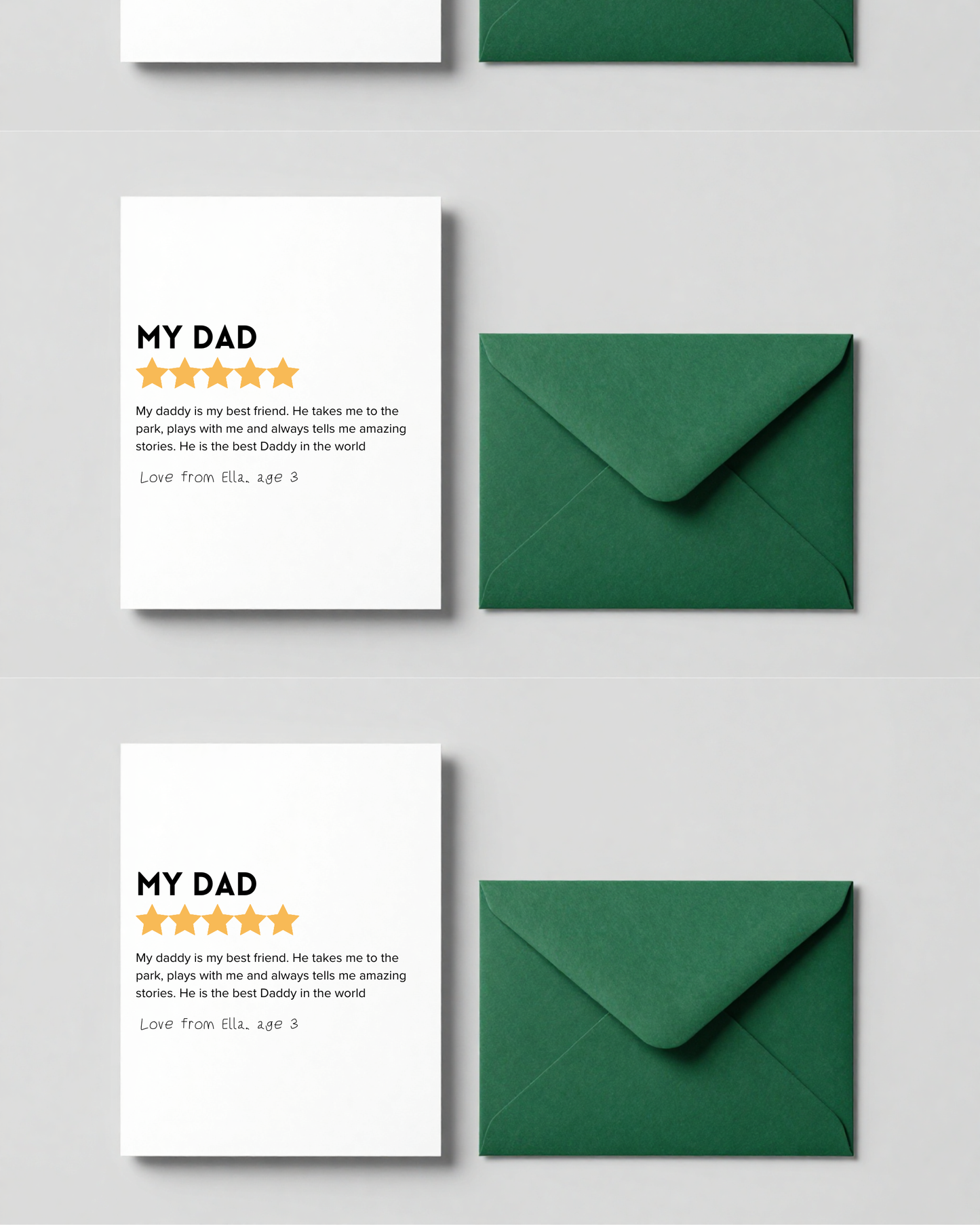 Personalised Review Father's Day Card