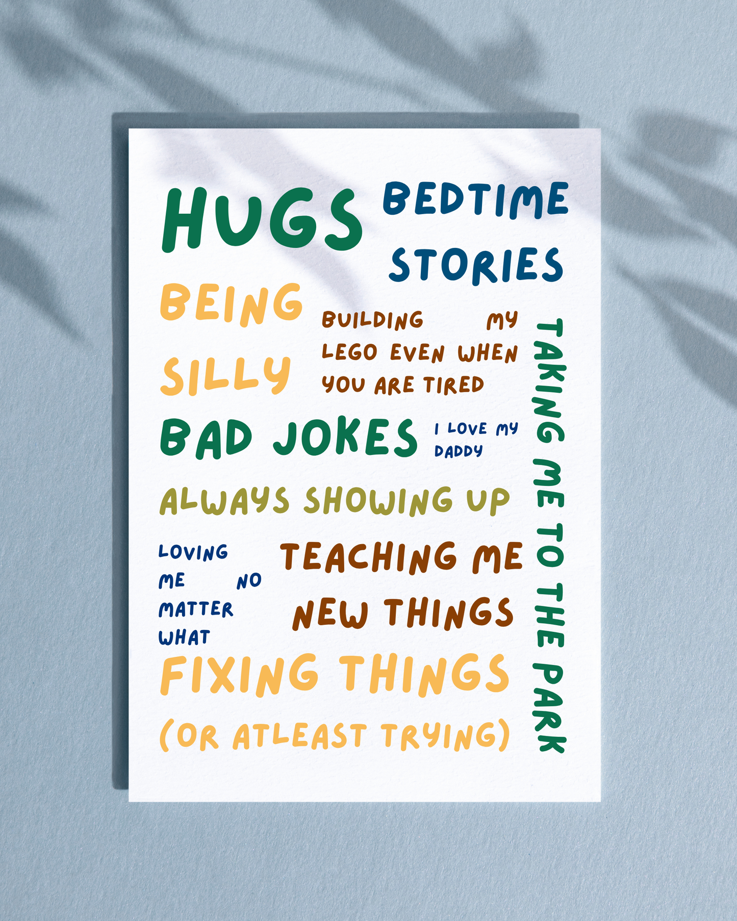 Custom Reasons I Love My Daddy Card