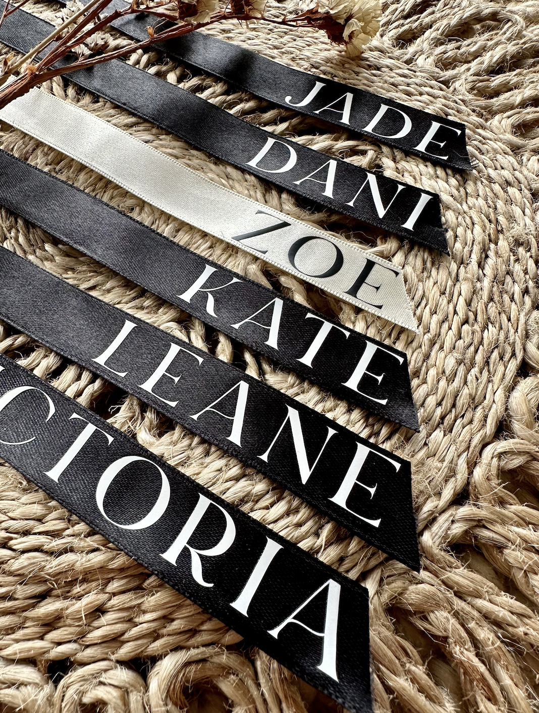 Personalised Satin Ribbon Place Name