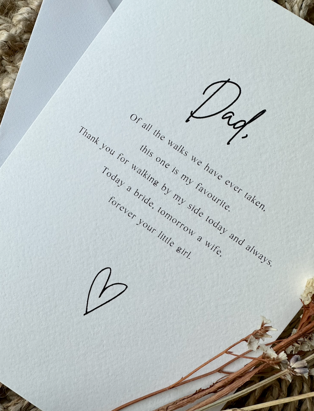 Personalised Father Of The Bride Card