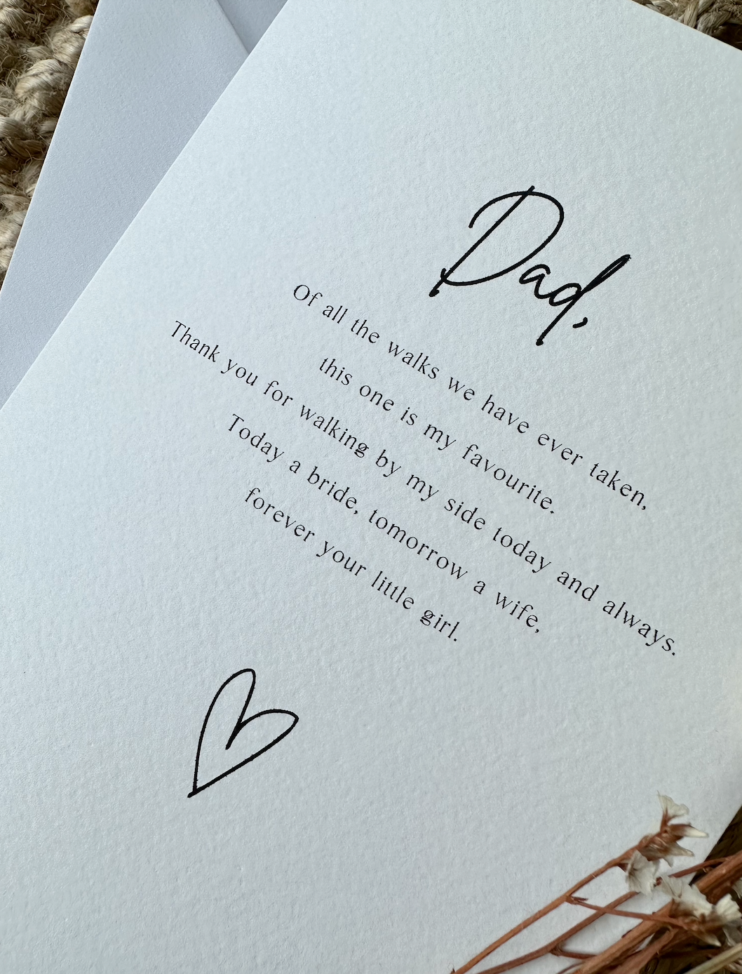 Personalised Father Of The Bride Card