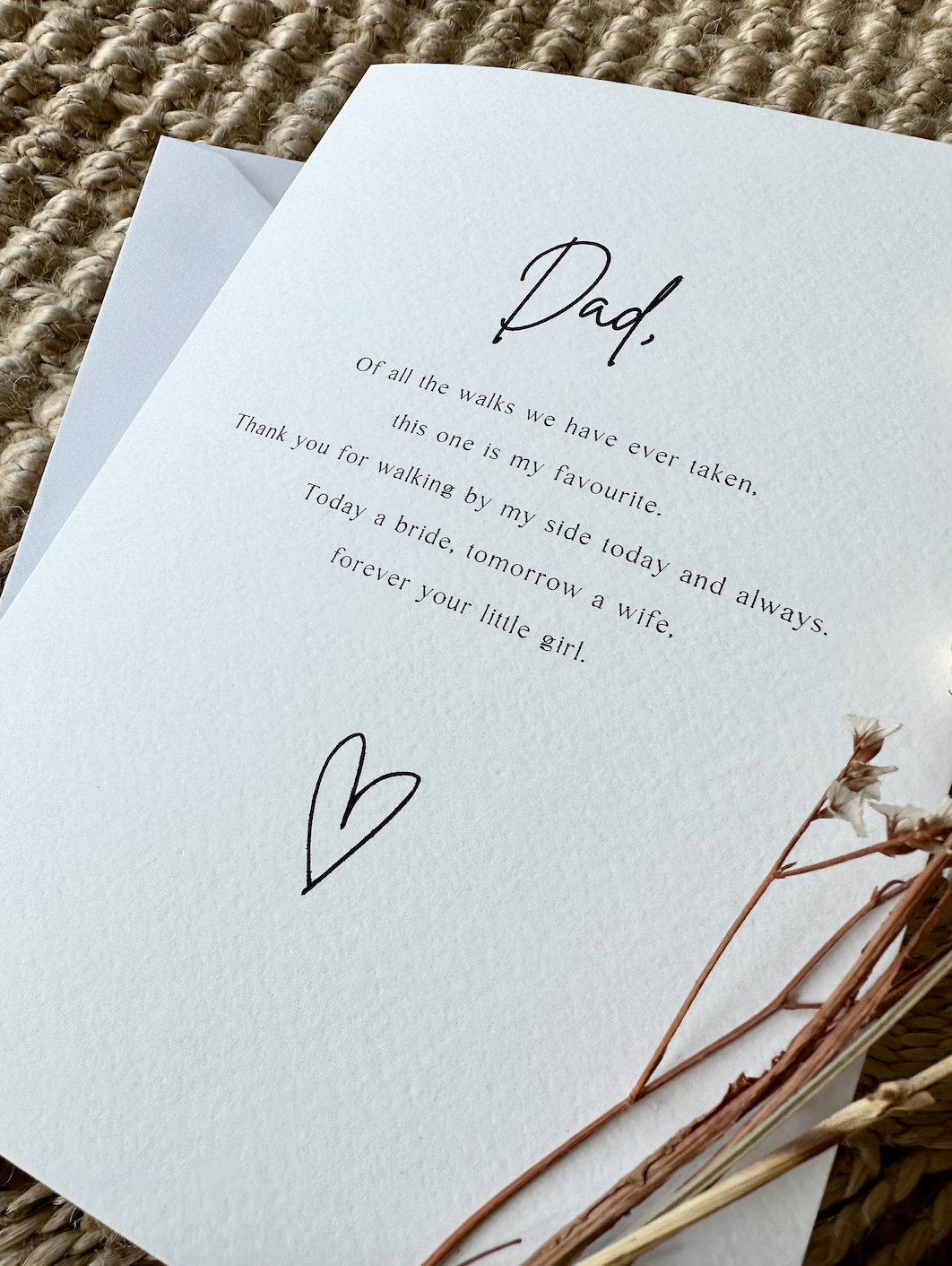 Personalised Father Of The Bride Card