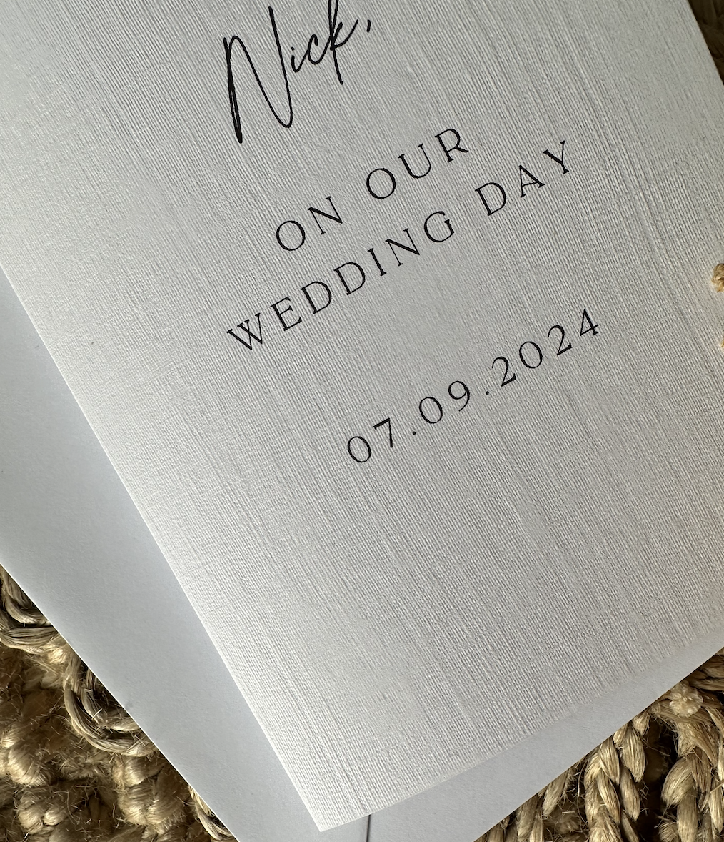 Bride Or Groom On Our Wedding Day Card