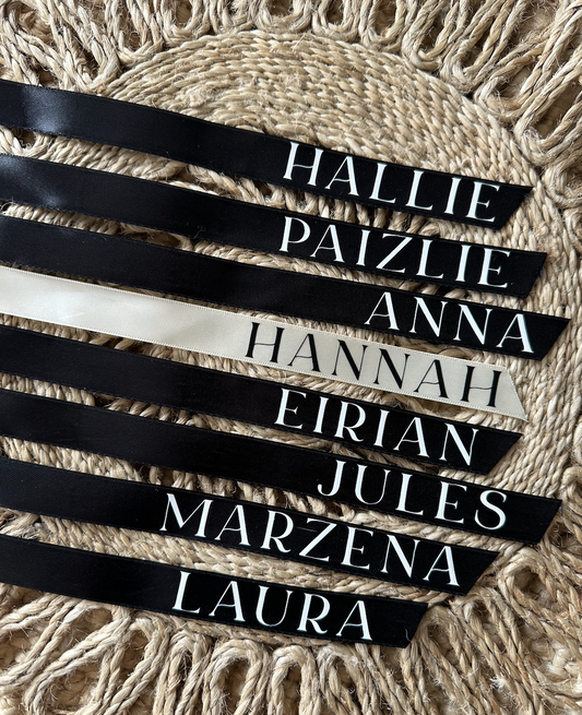 Personalised Satin Ribbon Place Name