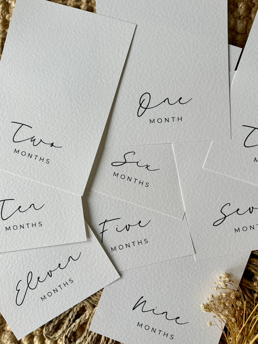 Baby's First Birthday Banner Milestone Cards