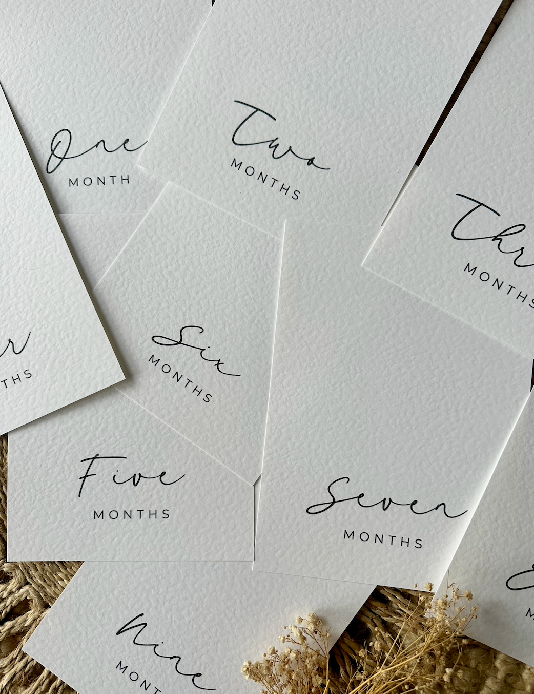 Baby's First Birthday Banner Milestone Cards