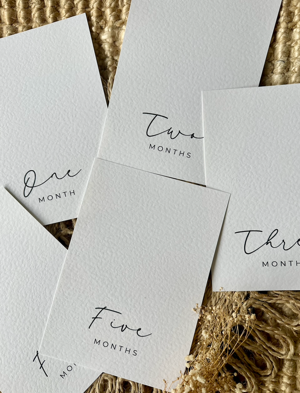 Baby's First Birthday Banner Milestone Cards