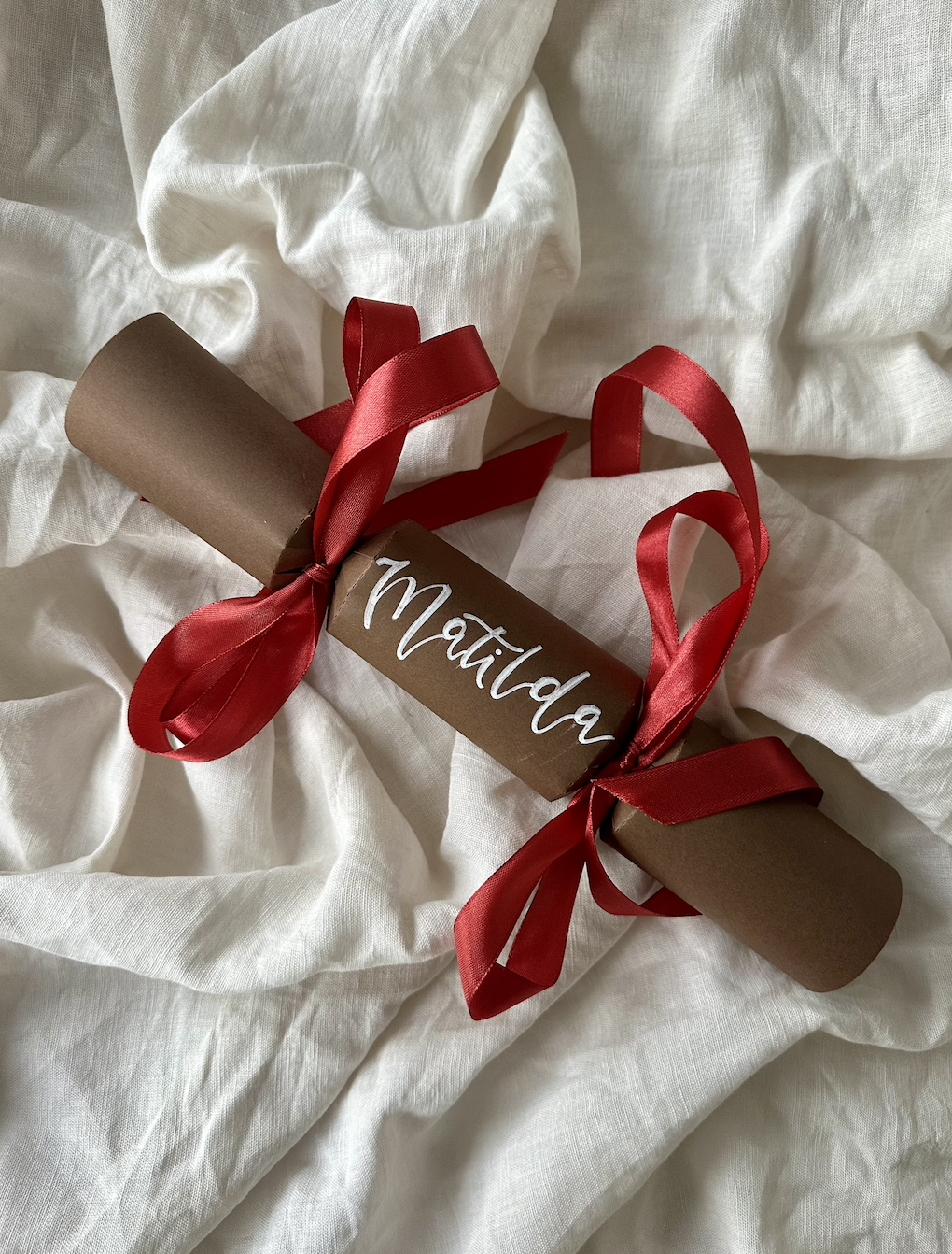 Personalised DIY Custom Christmas Cracker Place Name