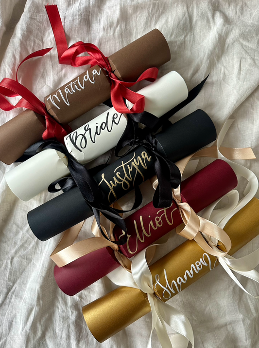 Personalised DIY Custom Christmas Cracker Place Name