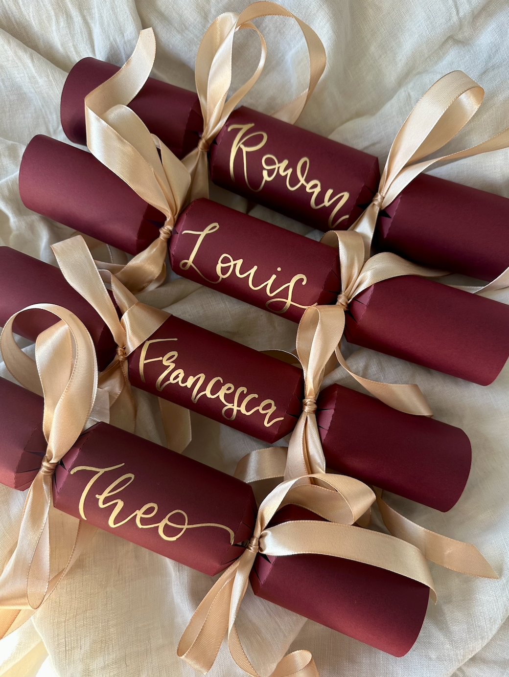 Personalised DIY Custom Christmas Cracker Place Name