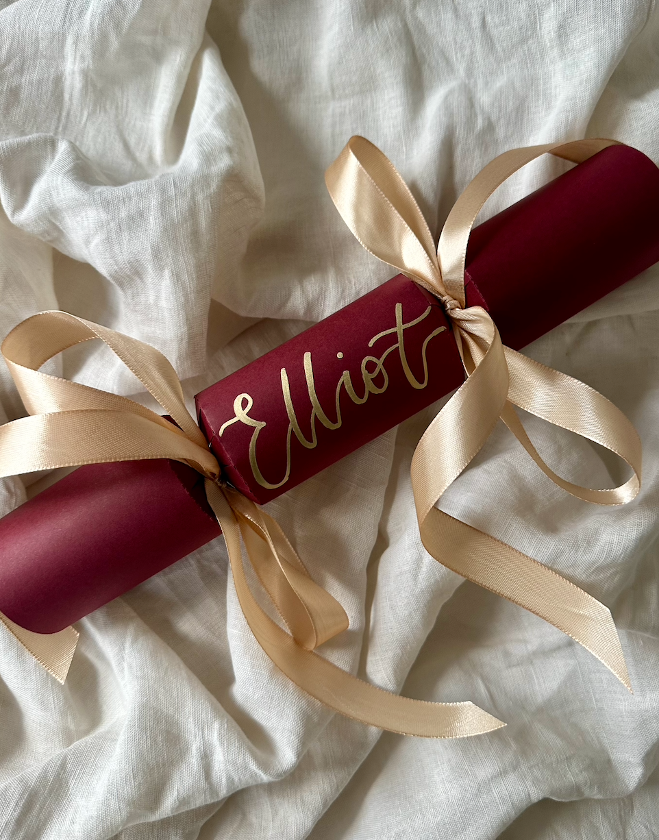 Personalised DIY Custom Christmas Cracker Place Name
