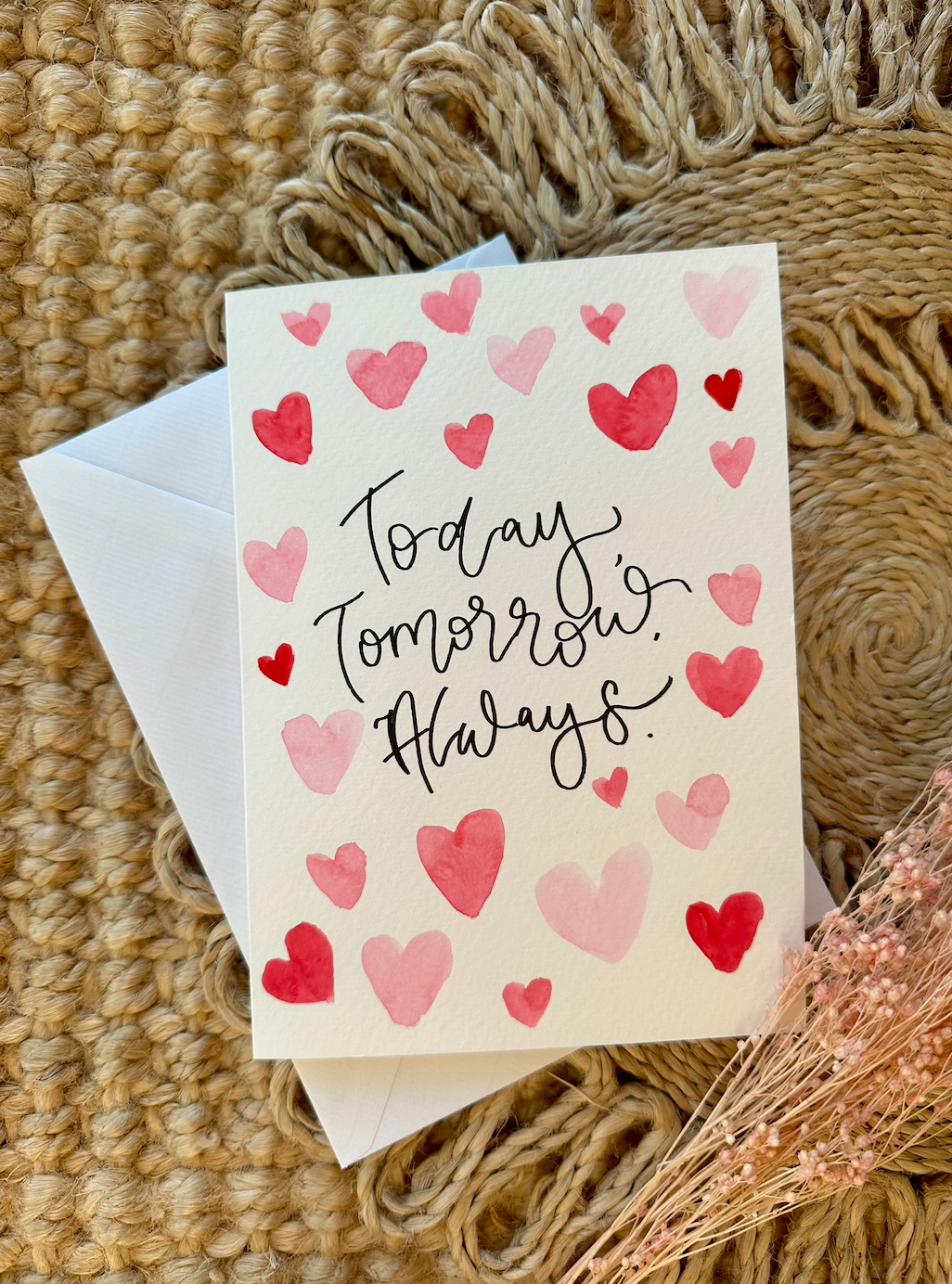 Personalised Hand Painted Love Heart Card