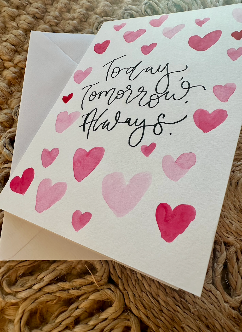 Personalised Hand Painted Love Heart Card