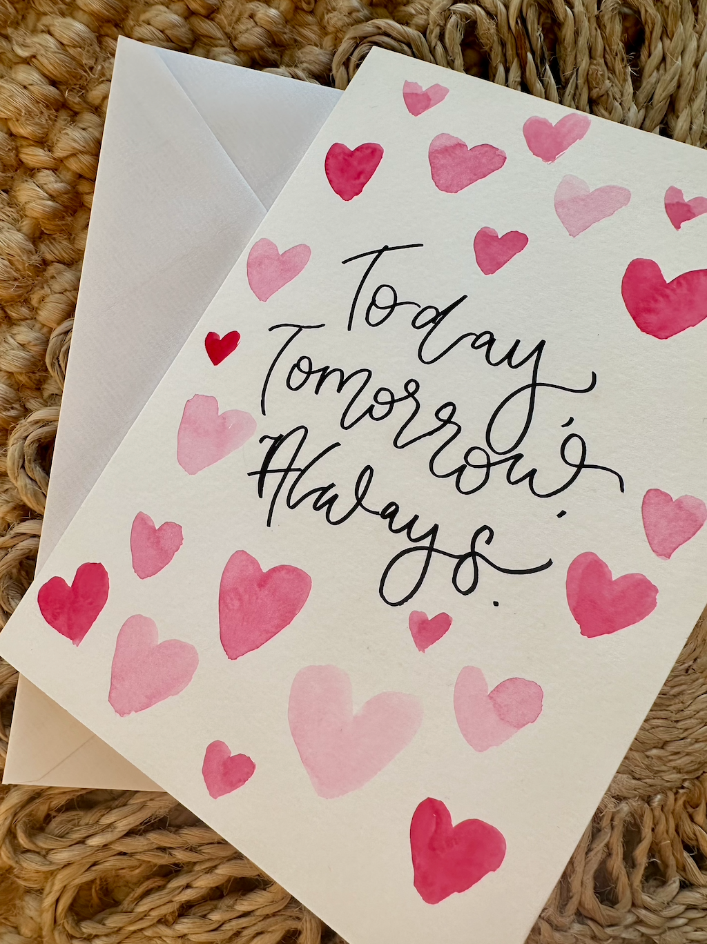 Personalised Hand Painted Love Heart Card