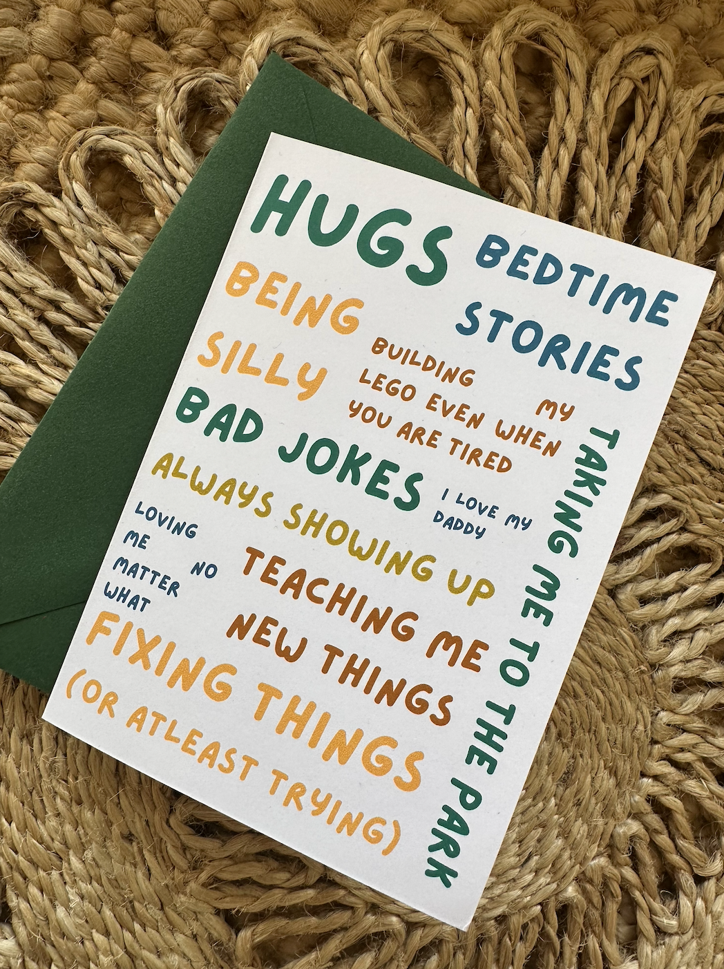 Custom Reasons I Love My Daddy Card