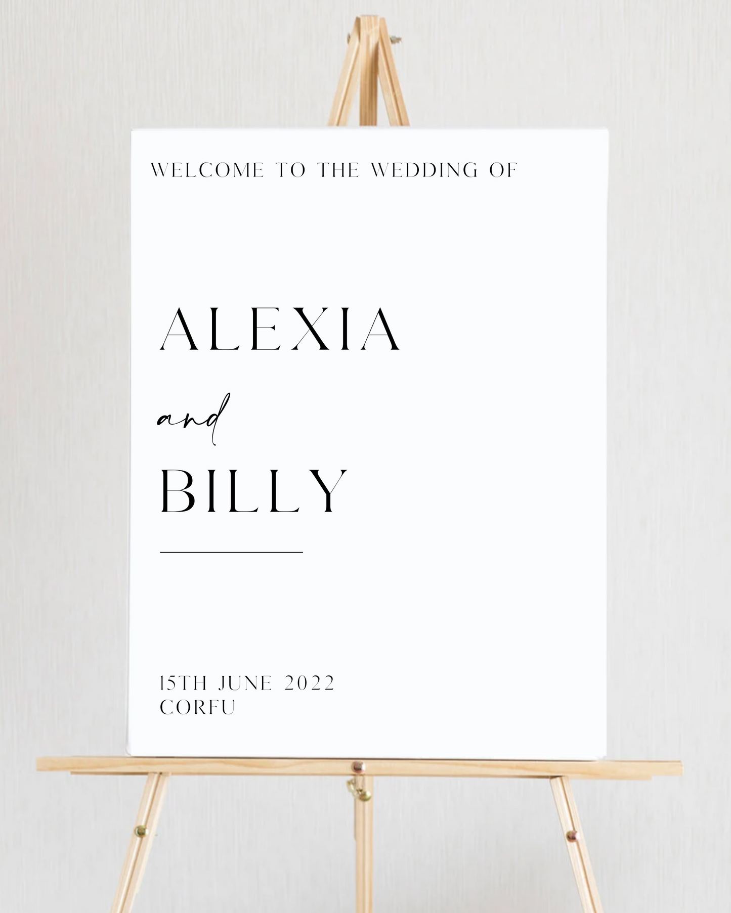 Minimalist Serif Large Welcome To Our Wedding Sign