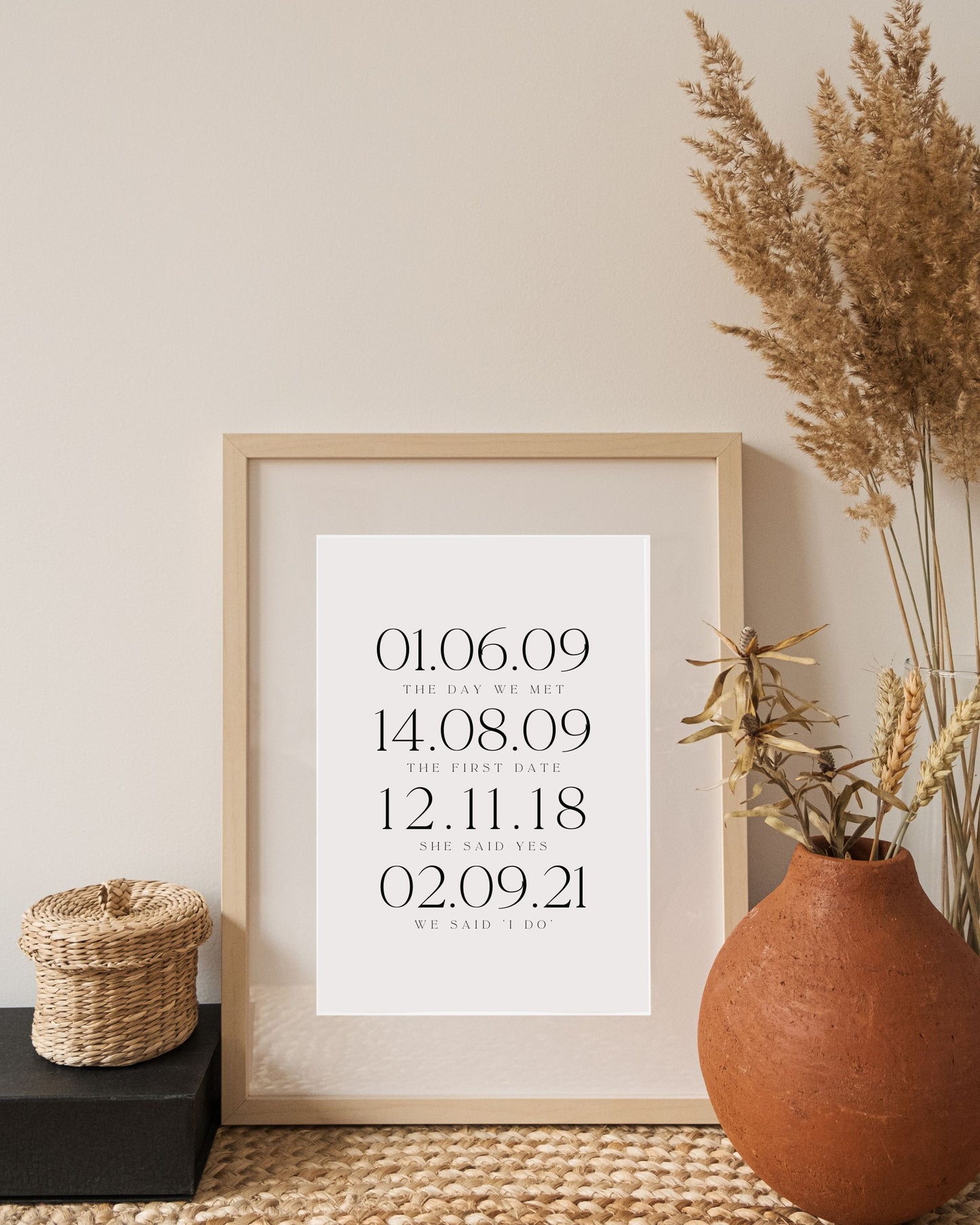 Personalised Custom Memorable Date Print