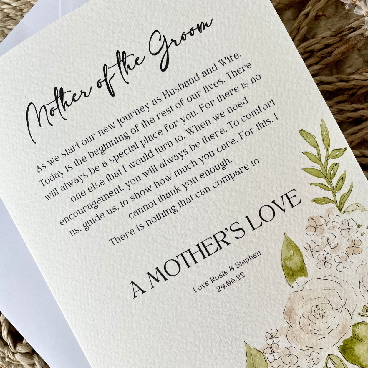 Mother Of The Groom Card