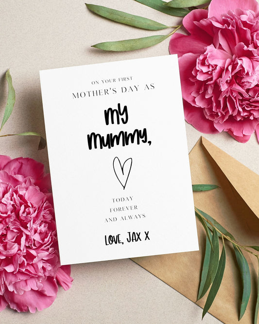 Personalised Custom First Mother's Day Printed Card