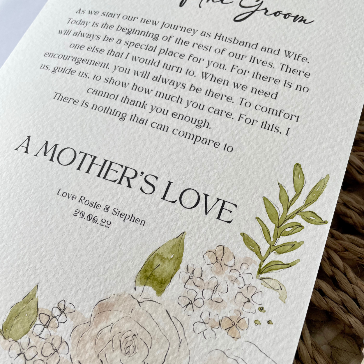 Mother Of The Groom Card