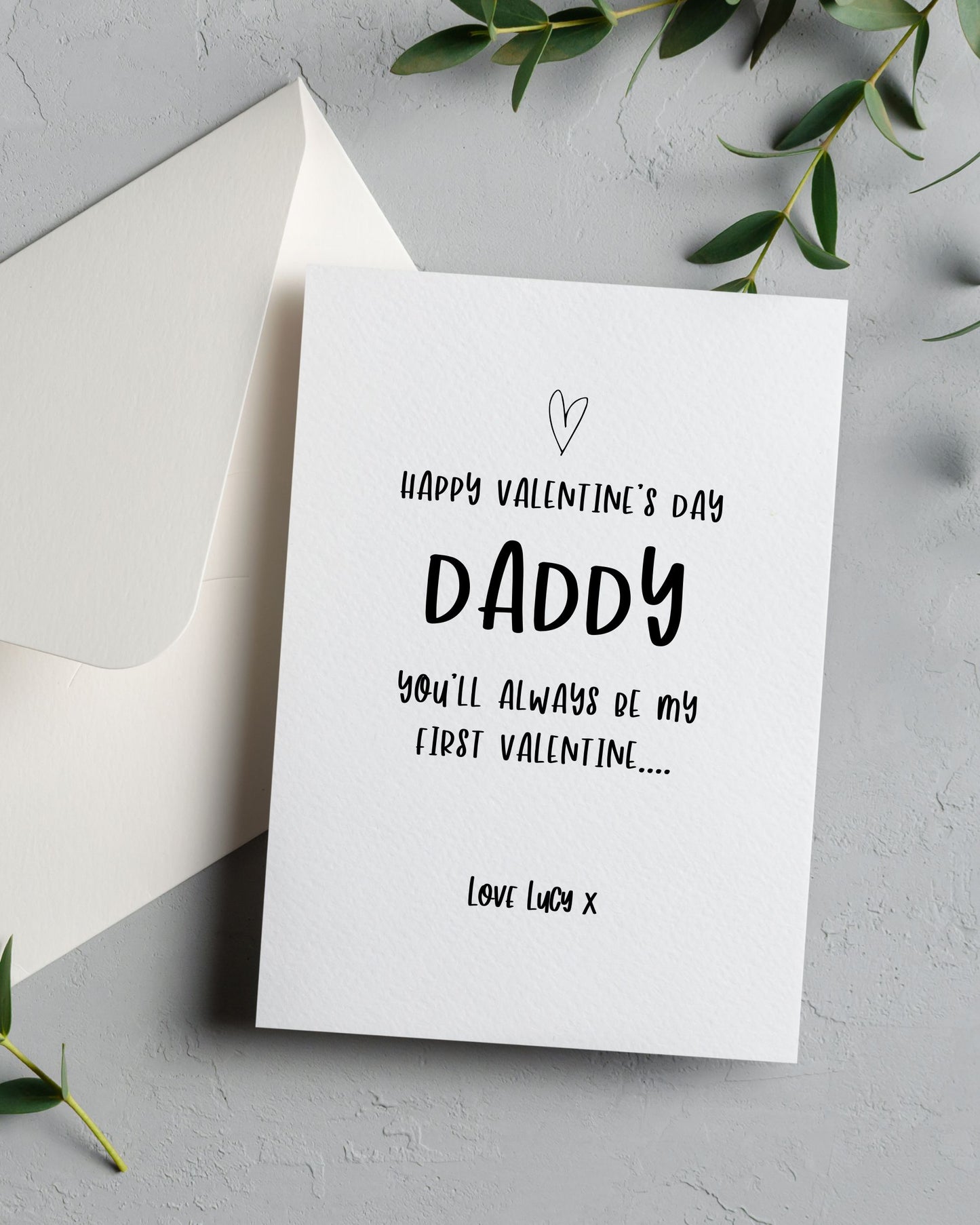 Personalised Daddy Valentine's Day Card